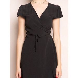 Brandy Melville Black Tie Up Dress